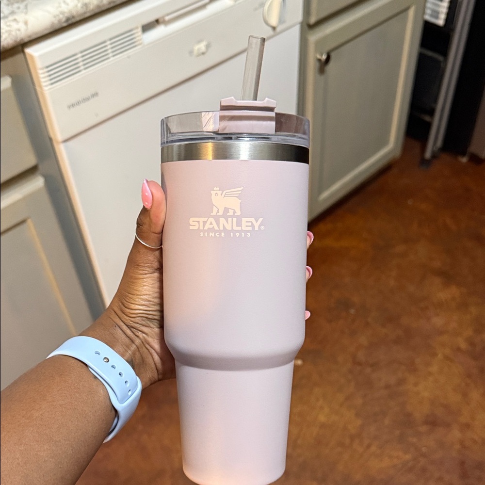 Stanley Blush Travel Tumbler with Straw
